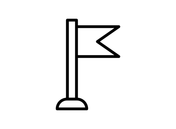 Beautiful Flag Icon for Modern Design