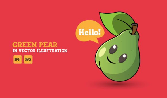 Green Pear Isolated in Vector: A Foundation for Modern Visual Communication