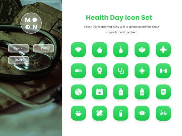 Health Day Icon Set: Your Visual Toolkit for Health-Focused Communication