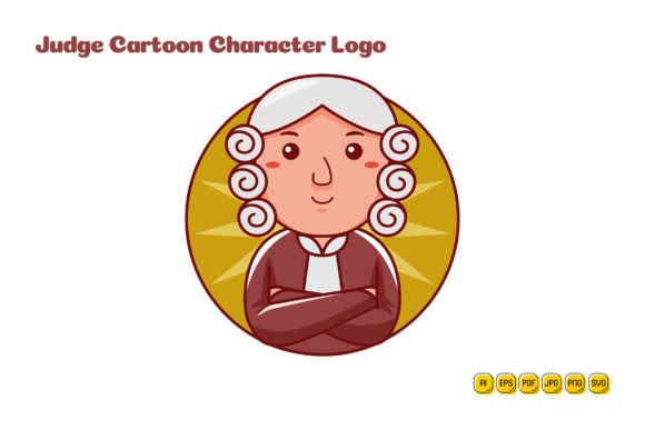 Judge Cartoon Character Logo 03: A Vector Asset for Branding Projects