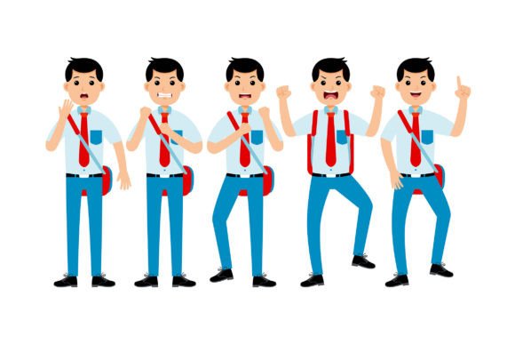 The Versatile Boy Student Illustration for Modern Creators