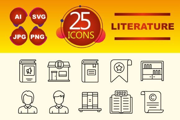 The Visual Language of Storytelling: Literature Icon Sets for Digital Design
